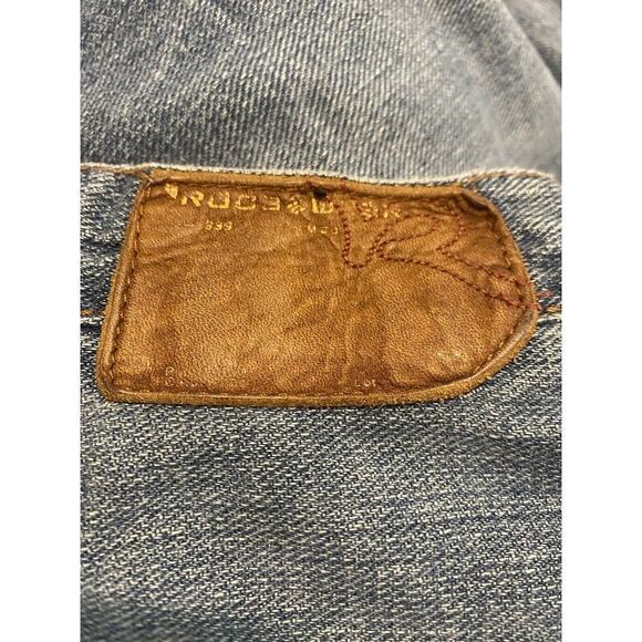 Vintage Y2K Rocawear Baggy Skater Hiphop Denim Jeans Embroidered Blue Size 36 - Picture 9 of 9